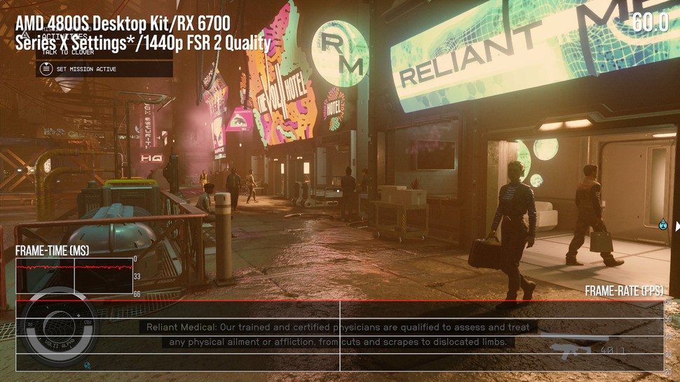 Remarkably, Neon runs consistently at 60 frames per second (until you enter the nightclub, but still!)