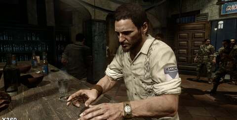 What looks like a lower resolution texture on PS3 (Woods' box of cigarettes) appears to be a change in mip-map quality depending on distance from the player. Not an issue on 360 and a touch bizarre, suggesting a bug. A fair few minor rendering issues mostly crop up just on the PS3 build.