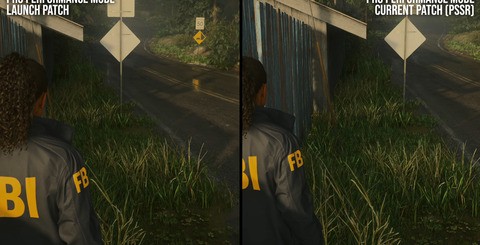 We couldn't spot any settings tweaks in these side-by-side comparisons between the launch and current versions of Alan Wake 2 on PS5 Pro in performance mode, despite Remedy's claims of changes.