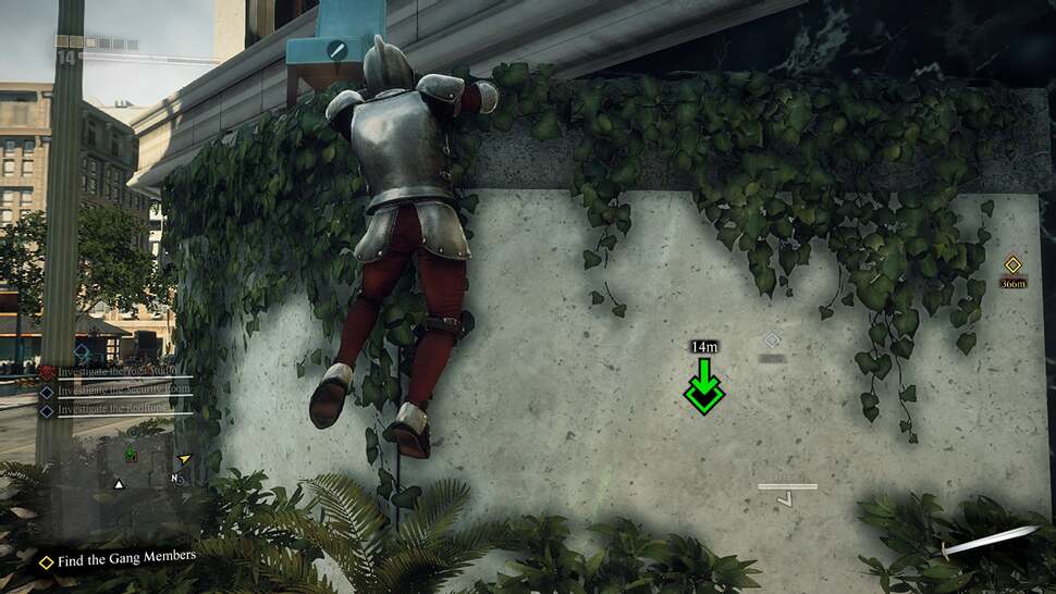 Ambient occlusion-style shading is in effect around the player, plus under leaves and small objects to add a pinch of depth to the scene. Here the effect looks rather heavy