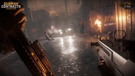 Dungeons of Eternity, Gunman Contracts: Stand Alone and Stellar Cafe are three third-party VR games launching alongside Frame. Dungeons of Eternity and Stellar Cafe are standalone titles, while Gunman Contracts relies on PC streaming. Click to enlarge. 