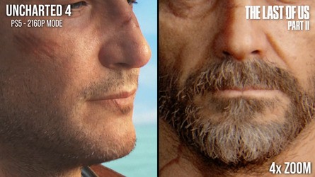 Looking closely at aliasing in Joel's hair suggests 1440p rather than the 4K that was an option in Uncharted 4.