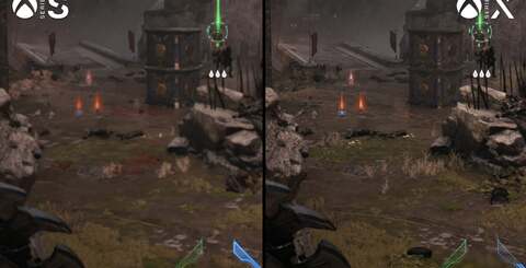 A much reduced resolution, impacted performance, lower quality RTGI, pared back shadows, more intrusive VRS artefacts and more separate Xbox Series S from the Series X version. Click on the images for higher resolution.