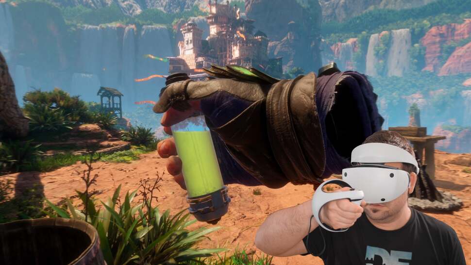 Social screen quality - and therefore capture quality for creators - is generally fine. We're using the PS5's HDMI output here, with a composite of John playing in front of a green screen to produce this image and the relevant footage in the video review