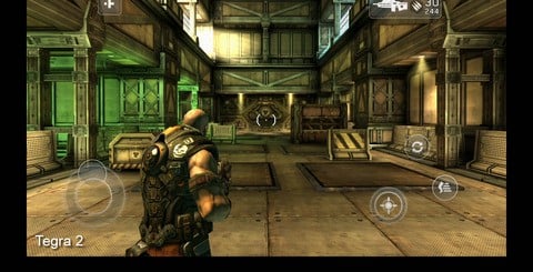 Unlike Sonic 4, the differences in Shadowgun are more subtle, but no less impressive. Reflective water, cloth physics and increased dynamic range with the lighting are just some of the improvements Tegra 3 owners receive.
