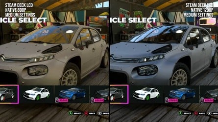 The DeckHD's higher-res screen does provide a noticeably sharper image with more detail evident. However, this comes at a fairly steep performance cost.