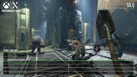 Performance mode on Series X tends to operate in the 50-60fps region, but the obvious stuttering seen in the quality mode is just as impactful here.