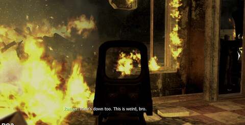 The lower-resolution alpha buffer in the PS3 version of Call of Duty: World at War gives it a more consistent performance level even when compared to Modern Warfare 2. The flames here are like-for-like in MW2 (below), while the WAW shots on top show the bandwidth-saving effect.