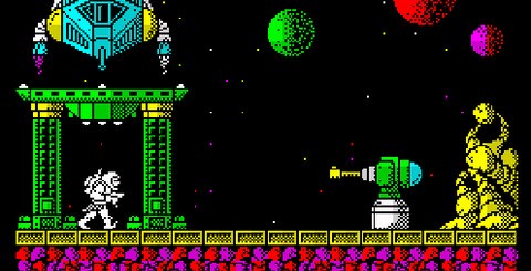 Spectrum originals generally seemed less impressive when ported to the C64 (Commodore shots right). You can see above that Exolon's visuals just look that much better in higher resolution and while Head over Heels is essentially identical, it just doesn't seem 'right' on the C64.