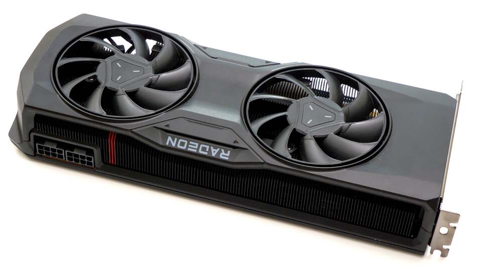 The top of the card reveals two eight-pin power inputs