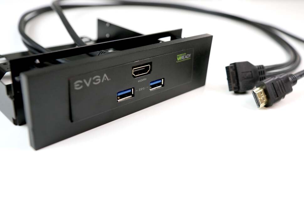A 5.25-inch bay expansion adds HDMI and additional USB to the front of your PC, allowing for easy VR headset connectivity