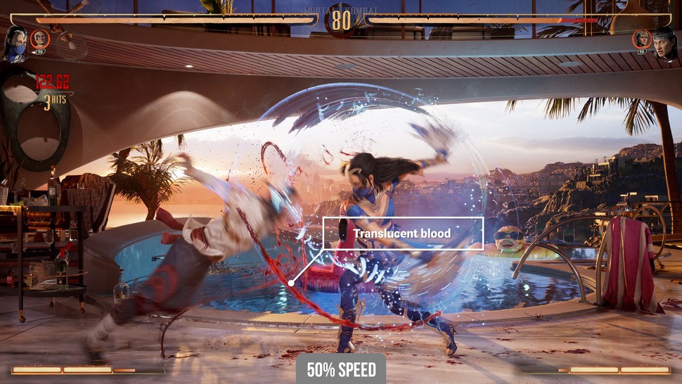 The blood that accompanies each hit is a bit gristly, but is beautifully lit by its surroundings