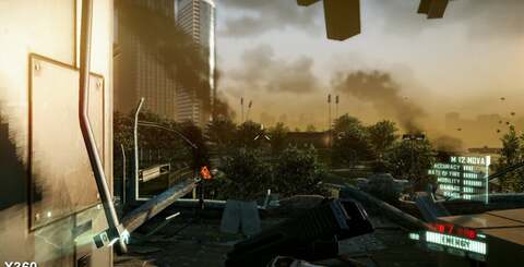 Shadows appear to have some offset issues in places on the PlayStation 3 (look on the building on the left in the top shot), but up close, it's clear that the Xbox 360 implementation is rather blocky in comparison (left, bottom shots).