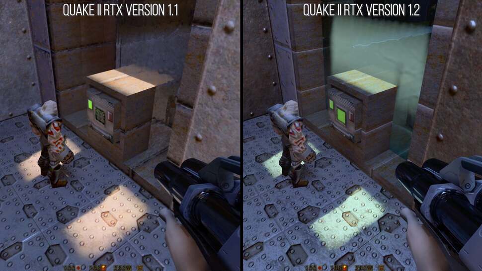 Windows have thickness now and react to lighting conditions on both sides of the glass