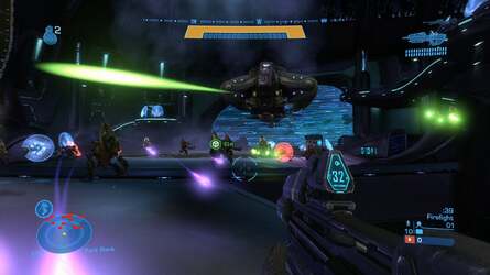 The new Halo engine is superbly equipped for dealing with a vast array of dynamic lights. Set up Firefight with infinite ammo and invulnerability, then enjoy the light show.