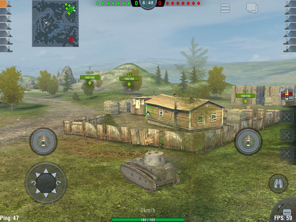 World of Tanks Blitz is a cool multiplayer online shooter. Similar to Modern Combat 5, it targets 60fps on all modern iPads but the new Air 2 sustains the target better than its predecessors