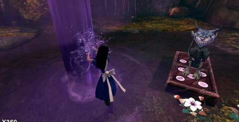 Certain graphical effects and texture details appear to be running with a higher resolution on the Xbox 360 version of the game. The result doesn't impact PS3 Alice that much, though the occasional area can seem a little sparse in comparison.