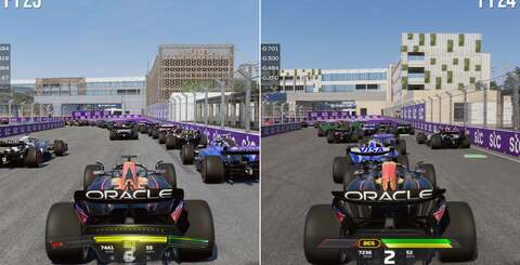 Driver rendering is massively upgraded, with hair in particular benefitting - to the point where Codemasters no longer need to hide it via team caps. Meanwhile, four different circuits receive a substantial revamp.