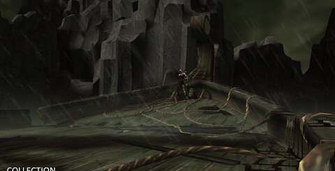 PS2 hardware emulation shots on top, God of War Collection and PCSX2 shots on the bottom.