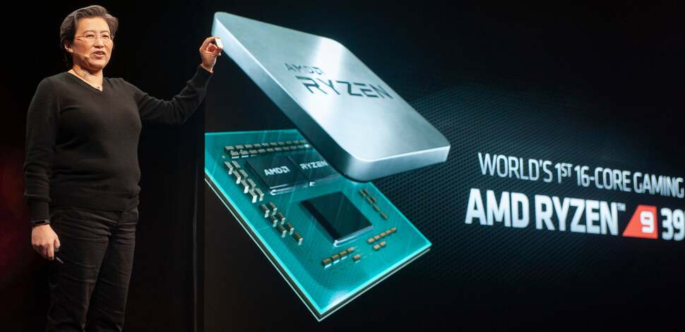 AMD's Dr Lisa Su addresses journalists and analysts at the Ryzen 3000/Navi Tech Day, revealing the Ryzen 9 3950X - a 16-core, 32-thread processor for the home user. This chip arrives in September, but no price was revealed