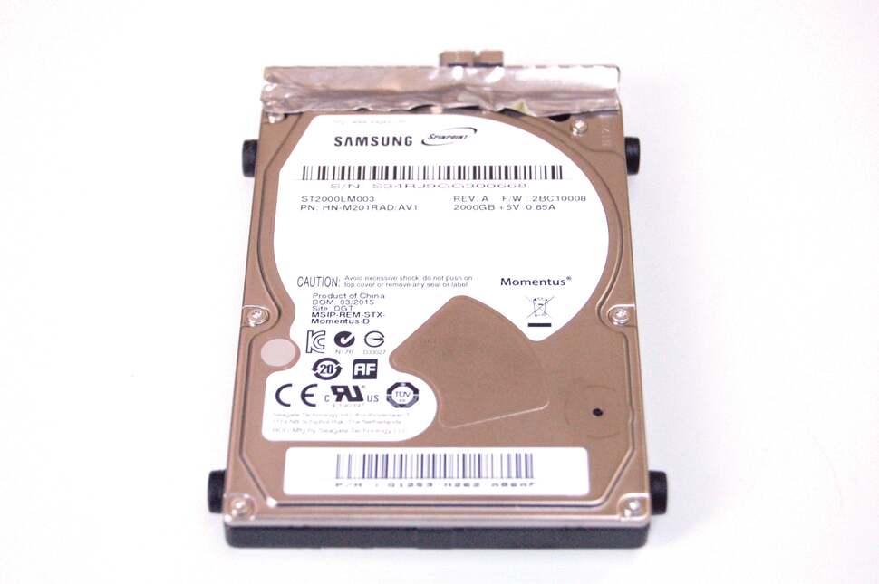 Proof-positive that while the packaging and enclosure has changed, it's the same ST2000LM003 drive we saw in the 2014 model, and still pretty much the best PS4 upgrade option right now