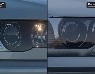 Though these BMW E46 M3 cars are from slightly different model years, which could account for some small differences in features and colour, there are still obvious changes in fidelity looking at the car's panel gaps, lights and wheels. Here, Gran Turismo seems to have the edge, but what do you think?