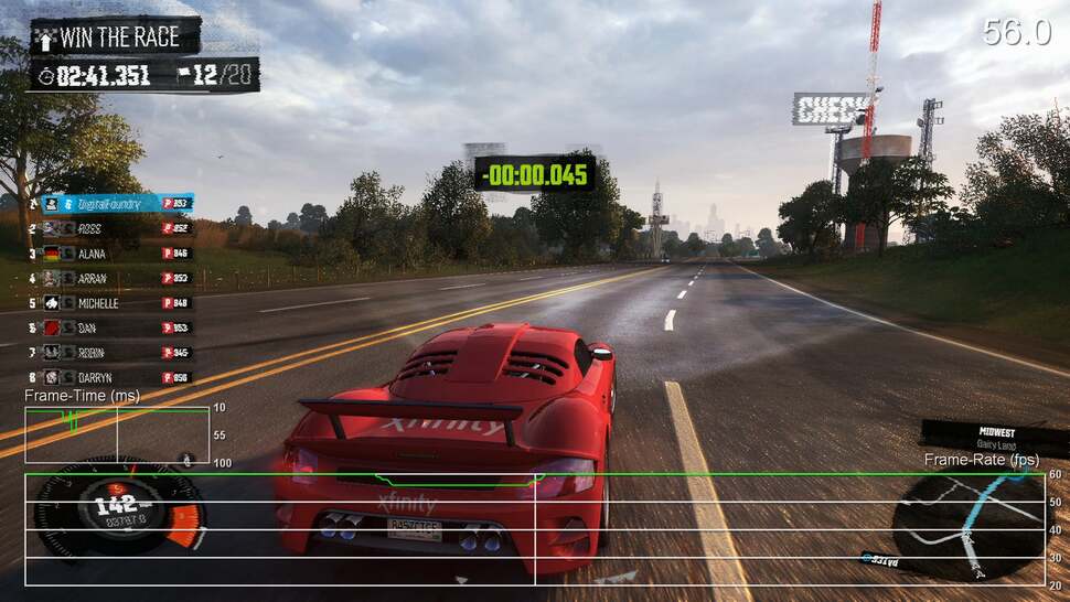 What does it take to run The Crew at 1080p60? We had success across a range of components, but our benchmarking captures were interrupted when the game's servers died (not even offline mode worked). To cut to the chase, a Core i3 4130 paired with a GTX 760 gets the job done at high settings with just a touch of infrequent stutter. Ultra introduces MSAA, which sees sudden, split-second drops in performance down from 60fps, even on high-end cards like the GTX 970.