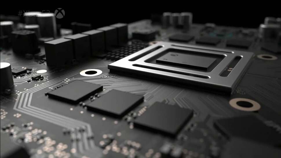 Hopes were high that Scorpio would features AMD's new Zen CPU technology. But here we see just one processor block. Combining a top-end CPU solution with a top-end GPU in a single slice of silicon would be enormously expensive, and require a better cooling solution than the one seen in Microsoft's reveal trailer.