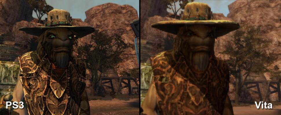 Most of the cutbacks in the Vita game are quite minor, the most noticeable being a far more detailed Stranger model in the PS3 version - only really apparent on cut-scenes. Field of view has also been tweaked on Vita to remove a fish-eye style effect when panning the camera - this is mostly likely going to be rolled back into the PS3 game.