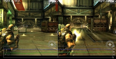 Traditional DF frame-rate testing on both Transformer tablets via their HDMI outputs does not accurately represent in-game performance on the tablet screen. It seems that the process of mirroring causes bandwidth issues which can produce some alarmingly low performance - especially evident on the Tegra 3 enhanced versions (below).