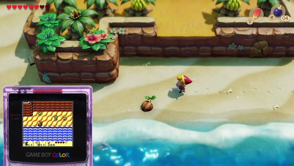 Note the way that the developer has re-interpreted original tile art - like the wavy sand here - into all-new textures for the Switch game