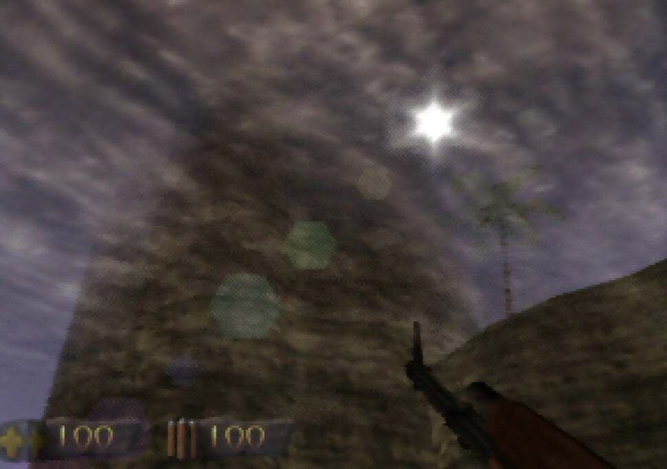 Turok's layered cloud system - which you could view from both above and below, depending on the level - is just one example of beautiful effects work in this game