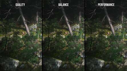 The different modes seem to use almost identical settings, but resolution, performance and frame-generation do differ between the three.