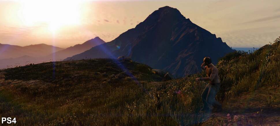 The wilderness of GTA is greatly enhanced by the addition of foliage across the terrain and even new wildlife. Once again, ground textures see an increase in detail while the mountains have improved geometry