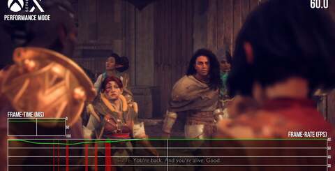 30fps fidelity and 60fps performance modes are present on both PS5 and Xbox Series X. The 30fps is essentially a lock, with only slight drops in the 60fps mode, where Xbox has more noticeable screen-tearing.