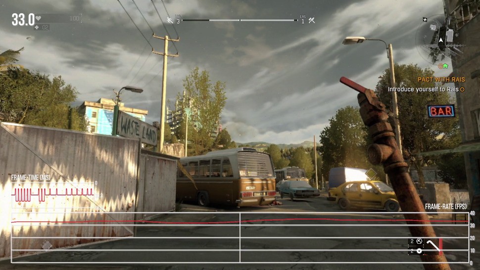 Dying Light performance is uncapped on Switch, often running at circa 30-36fps. A 30fps cap would reduce instability