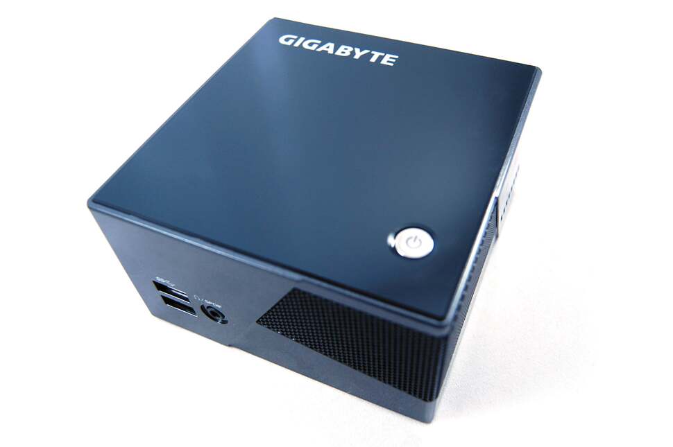 The Gigabyte Brix is absolutely tiny - significantly smaller than the photo suggests. It can easily be held in the palm of one hand