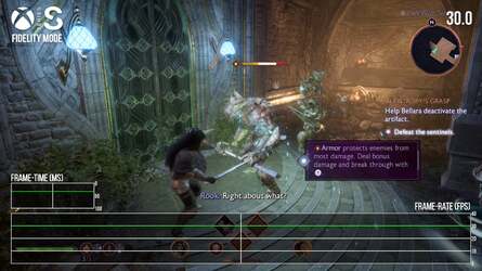 Xbox Series S lacks RT in its 30fps fidelity mode, but performance is still solid. The performance mode works well enough bearing in mind the constraints of the hardware, but it's clearly lagging behind PS5 and Series X despite the various cuts.