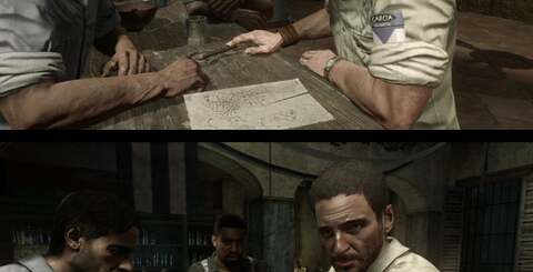 The 3D output formats of the two consoles as the 3DTV sees them, before processing into glasses-friendly stereoscopic 3D image: 720p on 360 and 1280x1470 on PS3, though this is not representative of the game's actual rendering resolution.