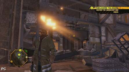 Aside from improved atmospherics and a generally smoother look over the console games, the inclusion of sun shafts and ambient occlusion sets the computer versions apart from the PS3 and Xbox 360 equivalents. The sun shafts appear to be created from square blocks with obvious banding.