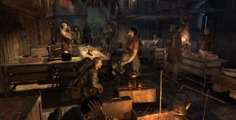 Custom anti-aliasing techniques are used in the 4A engine in order to lower memory usage and increase overall performance.