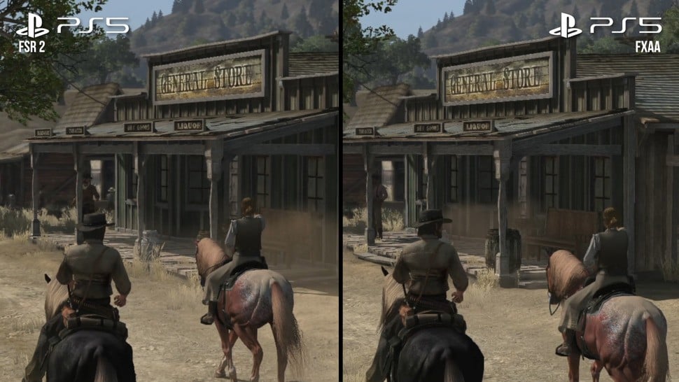 Post-process FXAA anti-aliasing is an option, but it looks poor next to FSR2, which has no performance impact overall