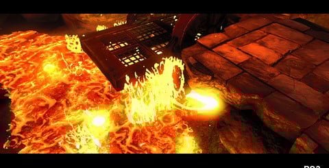 The PS3 version of Darksiders 2 features occasional use of higher-resolution textures in some scenes, while the botton shots show how the inclusion of additional lighting enhance certain effects on the 360.