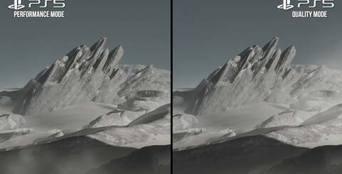 Performance vs quality mode on PlayStation 5. Essentially it's a choice between an uneven 30fps at 1728p or a relatively solid 60fps at 1080p, with both seemingly combining TAA with FSR 1-style upscaling to a 2160p/4K output.