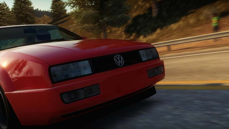 Image-based lighting convincingly 'wraps' the world around the cars, producing highly convincing, beautifully lit reflections