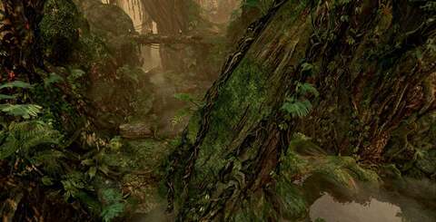 The initial block mesh work (top left) receives an artist draw-over, which is then reproduced in Maya (top right). After that, embellishing detail is added by the artists (bottom left) before we get the finished article from gameplay (bottom right).