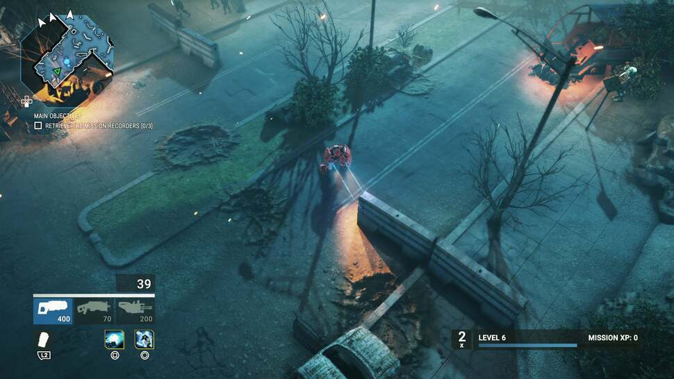 Another example of dynamic lighting at work. Notice how the torch on the player’s character casts a separate shadow next to the wall on the bottom right, while the one created by the environment lighting begins to fade out