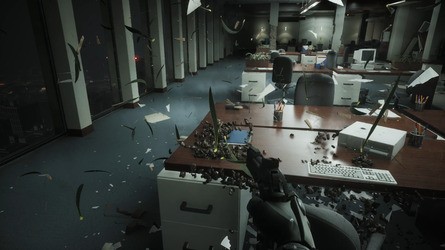 There's plenty of cosmetic destruction on show, a classic technique that produces satisfying results - and ensures that gunfights leave an appropriate swathe of destruction in their wake.