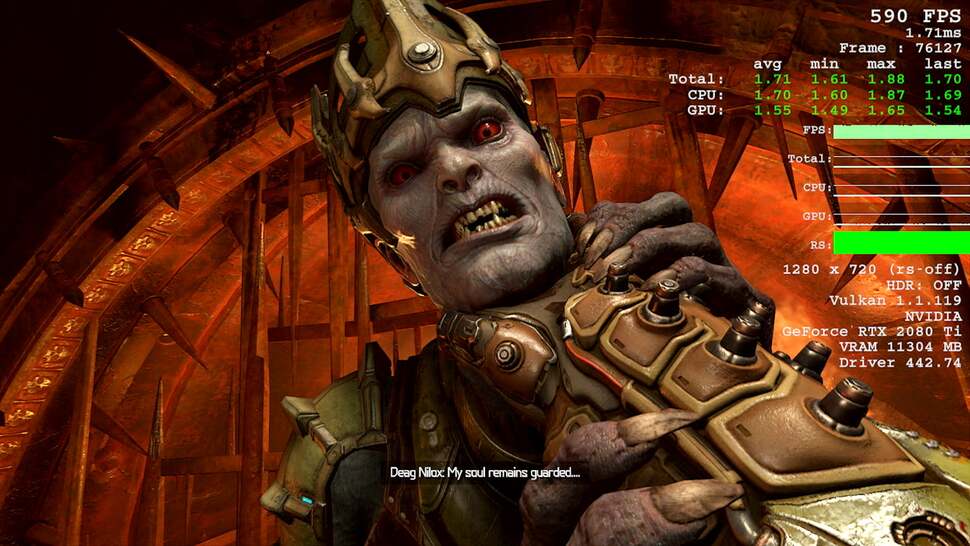 Doom Eternal is one of the few triple-A PC titles to deliver consistent enough performance to full exploit ultra high refresh rate monitors