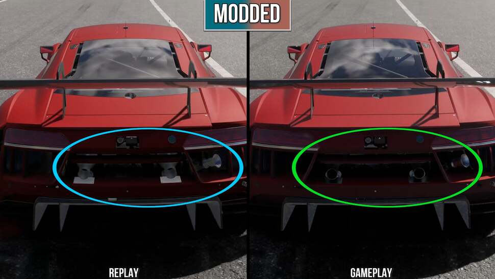The mod improves RT reflections, enhancing the material roughness cut-off value. As standard, only less rough, 'shinier' surfaces get RT reflections. Here, duller and rougher materials receive reflections as well
